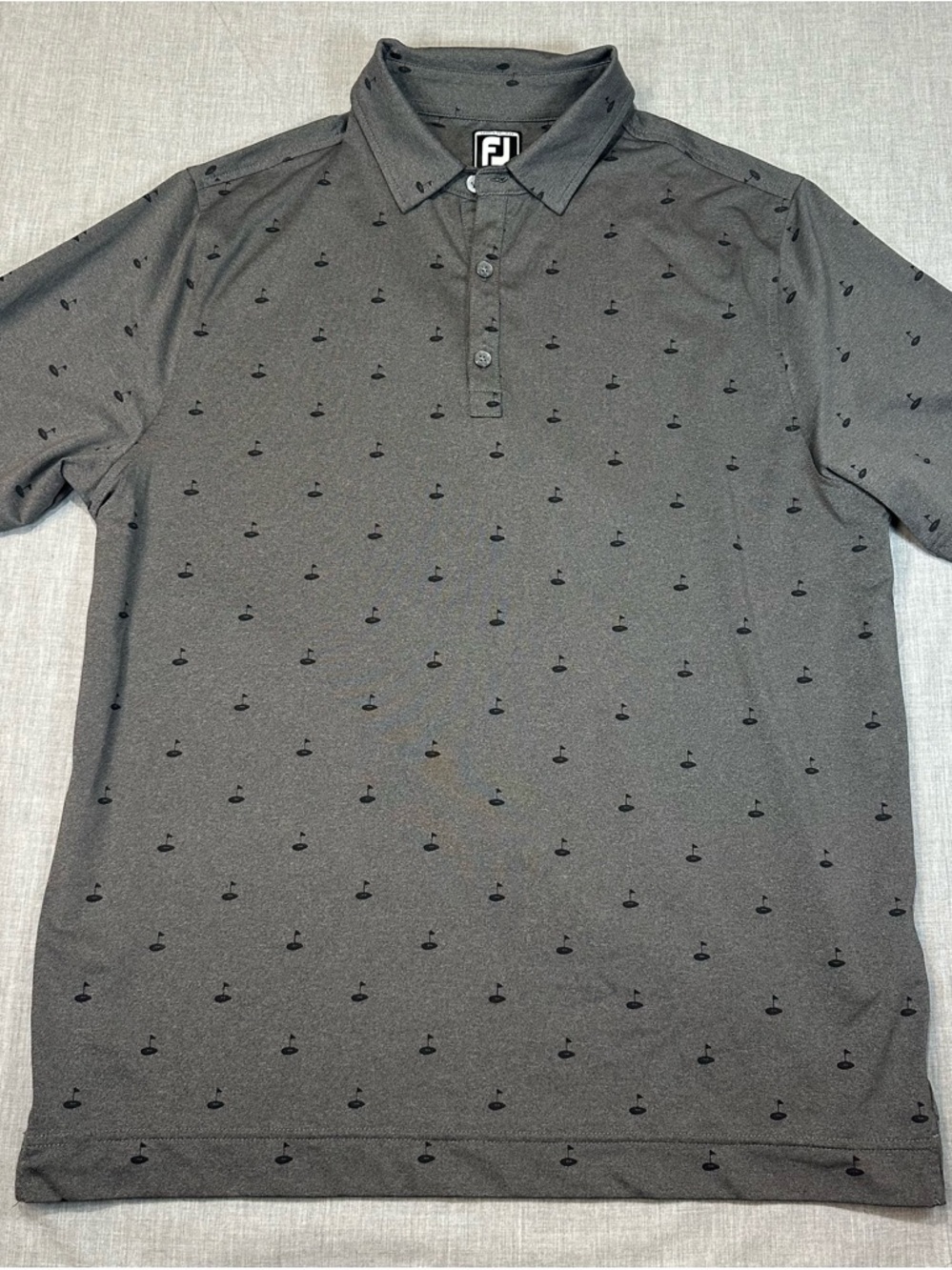 FootJoy Men’s Charcoal Grey Golf Performance Polo